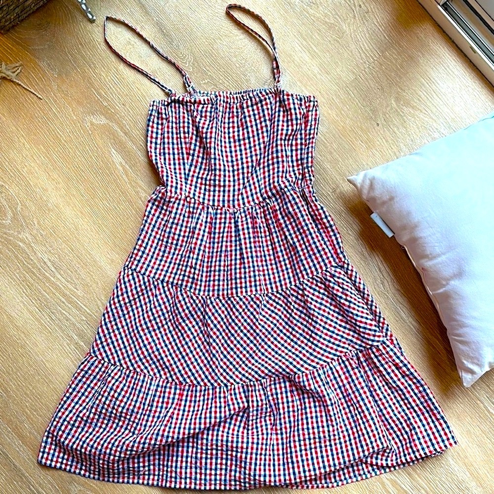 Jessica Simpson Red and Blue Gingham Sundress